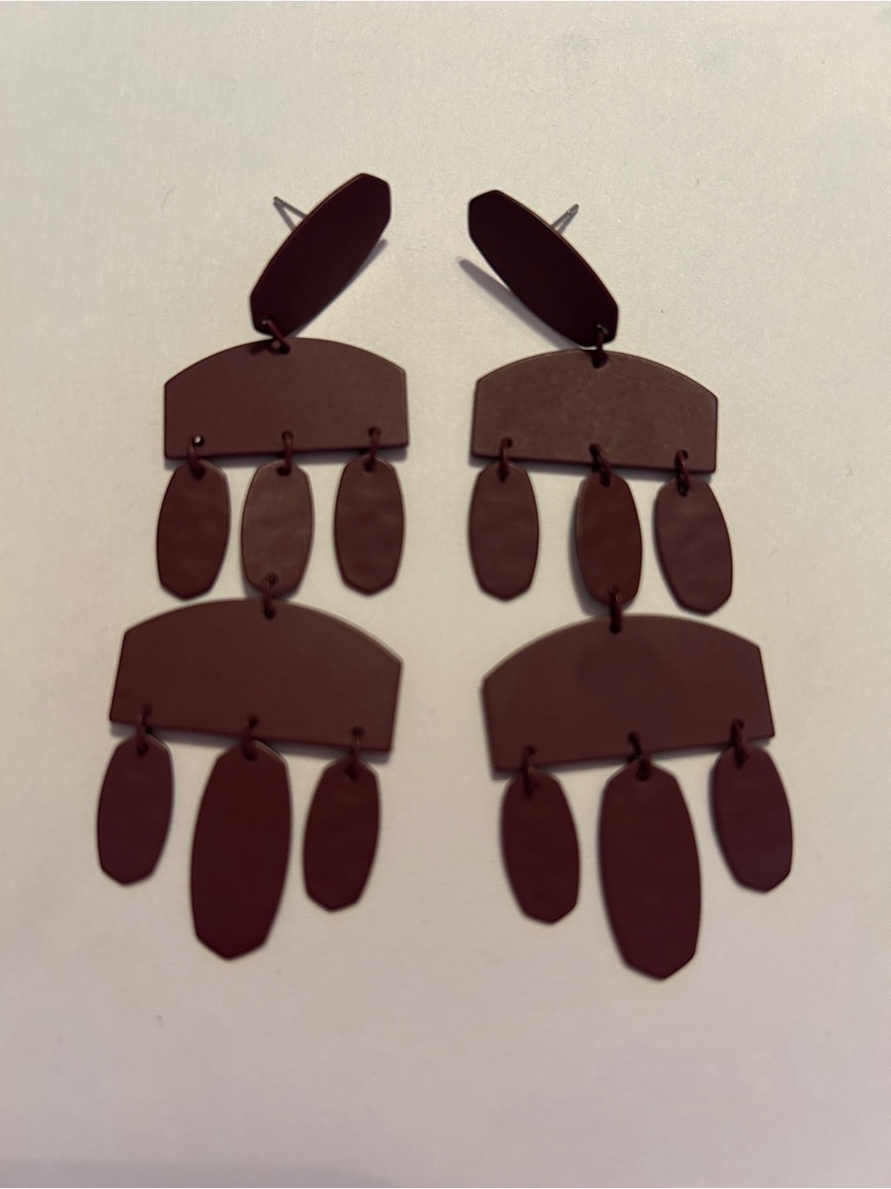 Kendra Scott Matte Burgundy Emmett Drop Earrings